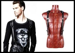 ＊MINI PUNK LOLO＊龐克個性街頭-暗黑地下軍團刺殺突擊隊鉚釘多扣帶接袖個性造型襯衫(SHT019)PUNK 歷史價格詳細信息