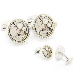 高級精美飾品- 陀飛輪機心袖扣(手工製)(比美萬寶龍,卡地亞,LV,勞力士,江詩丹頓,百達翡麗) 歷史價格詳細信息