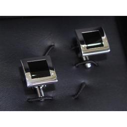 【99045】職業男女OFFICE ☆ STAR 玫瑰金，黑白格華麗高質感袖釦 歷史價格詳細信息