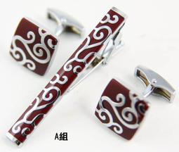 袖扣領夾套組╭☆°來福艾妮＊精美拉絲工藝銀色多款精緻領夾+袖扣套組390元 歷史價格詳細信息