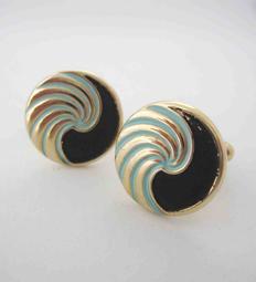 【戴大花】Vintage古董飾品- 霧面＋亮金 方塊 P字 金屬 簡潔 男士 禮服 西裝 袖釦 #G111 歷史價格詳細信息