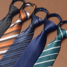 懶人易拉得拉鍊式上班面試領帶男藍色正裝商務紫色灰色黑色領帶男Lazy person, easy to pull, cha（滿599元免運） 歷史價格詳細信息