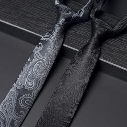 男士領帶佩斯利黑色 100% 真絲經典正式婚禮派對新郎（滿599元免運） 歷史價格詳細信息