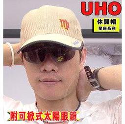 大里RV城市【UHO】運動棒球帽.透氣網帽(附可掀可拆式太陽眼鏡)鴨舌帽.高爾夫球帽.防曬遮陽帽.長帽沿/藍 歷史價格詳細信息
