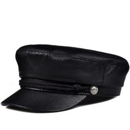 ~皮皮創~英倫風復古真皮帽子百搭個性中性帥氣時尚英倫風龐克重機小羊皮重工刺繡菱格紋鴨舌帽真皮棒球帽 歷史價格詳細信息