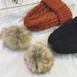 現貨????毛帽???? 毛球 帽 女 狐狸毛球 親子 毛線帽 兒童 加厚 保暖 韓國 套頭 針織帽 北海道 歷史價格詳細信息