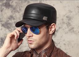 ~皮皮創~純手工真皮海軍帽。英倫風小羊皮/羊毛/拼接漆皮帽簷鴨舌帽百搭個性帥氣真皮休閒貝雷帽時尚中性真皮報童帽 歷史價格詳細信息