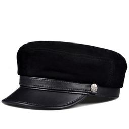 ~皮皮創~英倫風復古真皮帽子百搭個性中性帥氣時尚英倫風龐克重機小羊皮重工刺繡菱格紋鴨舌帽真皮棒球帽 歷史價格詳細信息