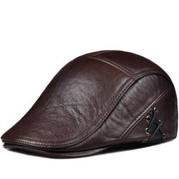 ~皮皮創~英倫風復古真皮帽子百搭個性中性帥氣時尚英倫風龐克重機小羊皮重工刺繡菱格紋鴨舌帽真皮棒球帽 歷史價格詳細信息