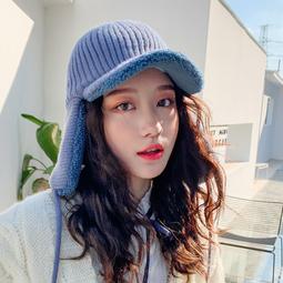 護耳騎車帽子女冬新款毛絨漁夫帽大頭圍加絨加厚保暖騎行洋派時尚 歷史價格詳細信息