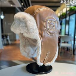 秋冬皮質毛絨雷鋒帽厚保暖護耳帽復古戶外騎車帽子潮防寒雷鋒帽  天  全台最大物 歷史價格詳細信息