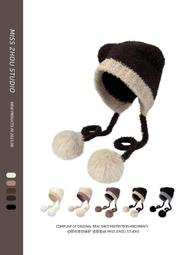 秋冬季女士大毛球保暖針織帽 仿貉子毛舒適透氣 套頭毛線帽 純色包頭帽 加厚保暖帽 短毛帽【OO0129】《約翰家庭百貨 歷史價格詳細信息