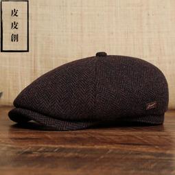 100%羊毛呢貝雷帽女秋冬高品質日系立體簡約棕咖色時髦大頭畫家帽 歷史價格詳細信息