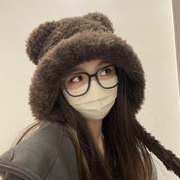 小熊帽子女秋冬季保暖百搭可愛大頭圍2022新款針織防寒護耳毛線帽#促銷 #現貨 #可開發票 歷史價格詳細信息
