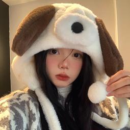可愛小毛絨帽子女冬季加厚保暖護耳帽白色卡通毛茸茸耳朵雷鋒帽 歷史價格詳細信息