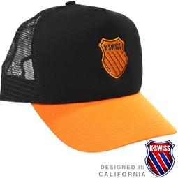 K-SWISS 114AWC-03-600 紅&times;黑 印刷大LOGO休閒棒球帽(網帽) /特價出清/ 歷史價格詳細信息