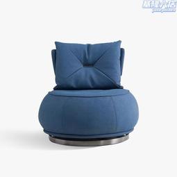 意式極簡陽臺小沙發創意單人休閒深藍色北歐設計師異形扶手椅 歷史價格詳細信息