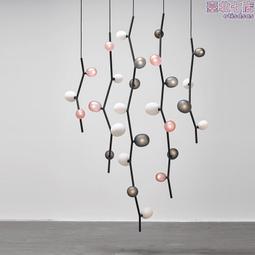 北歐設計師餐廳長形燈個性美式簡約餐廳復古鐵藝玻璃圓球吊燈 歷史價格詳細信息