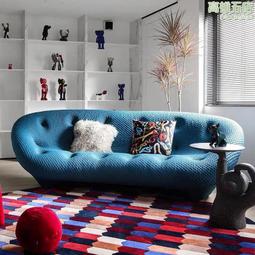 寫意空間北歐中小戶型雙面沙發移動靠背創意無扶手客廳極簡布沙發 歷史價格詳細信息