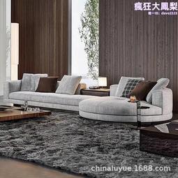 輕奢意式沙發極簡棉麻高端康納利小戶型三人貴妃位燈帶沙發 歷史價格詳細信息