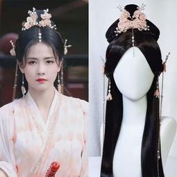 漢服假發長發白色古裝古風cos男女萬用直發中分劉海自然全頭式 歷史價格詳細信息