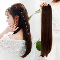 假發女長發假發片一片式無痕接發自己接長卷發大波浪隱形貼片自然 歷史價格詳細信息