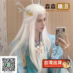 代號鳶左慈cos假發真頭發男長發假發古風銀白乙游萬用毛全頭薄款 歷史價格詳細信息