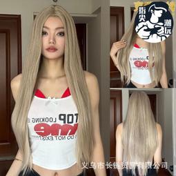 假髮新款前蕾絲假髮中分大波浪長捲髮非洲女款長發假髮套 歷史價格詳細信息