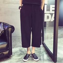 八分褲男休閒褲九分褲哈倫褲工裝直筒寬鬆秋季2023年女闊腿情侶 歷史價格詳細信息