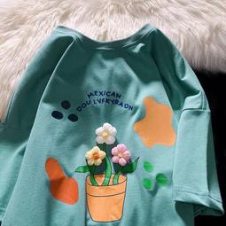 台灣現貨【 ????????????????????????????????????】ins小眾 卡通印花 甜酷少女風 oversize寬鬆 短T 短踢 圓 歷史價格詳細信息