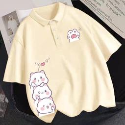 台灣現貨polo領冰絲針織衫女夏季薄款設計感小眾寬鬆短袖t恤上衣  露天市集  全台最大的網路購物市集 歷史價格詳細信息