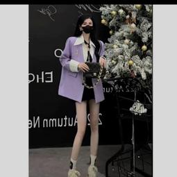 台灣現貨高顏值百搭款小西裝外套 設計感十足外套 緊身顯瘦西裝外套 韓版粉色撞色拼接小西裝外套2023新款高級感寬鬆顯瘦休 歷史價格詳細信息