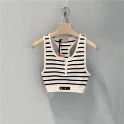 條紋針織背心男 夏季外穿 寬鬆法式內搭鏤空打底無袖t恤上衣-勁霸服飾 歷史價格詳細信息