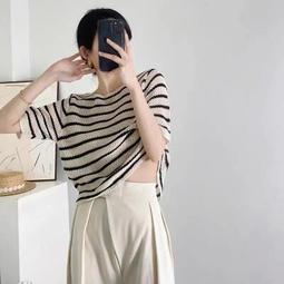 GF條紋短T男士 短袖T恤男 上衣男生【M-5XL】潮流原宿T恤潮短袖時尚潮牌夏標準城市風貌青春流行圓領慵懶緣投哥服飾-MINTS名仕男裝 歷史價格詳細信息