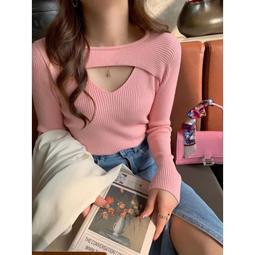 設計感小眾小心機防曬針織衫女秋季2023新款辣妹純欲薄款長袖上衣 歷史價格詳細信息