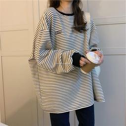 台灣現貨長袖t恤女 韓版t恤 純棉長袖T恤女2023秋裝新款薄款圓領寬鬆oversize上衣ins打底衫 內搭打底衫 女 歷史價格詳細信息