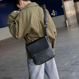 商務男包 男用公事包 單肩包 休閒斜挎包 男潮牌斜跨包 男士側揹包 大容量斜背包 時尚簡約菱格 男生側背包 通勤包-時尚箱包 歷史價格詳細信息