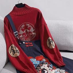 台灣現貨M~4XL 大尺碼女裝長袖套裝女新款針織毛衣改良漢服揹帶裙兩件套  露天市集  全台最大的網路購物市集 價格比較,價格查詢,歷史價格詳細信息