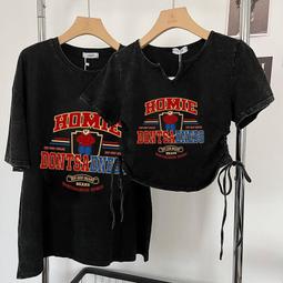 台灣現貨【Cherry⑦】水洗 短袖T恤 純棉T恤 印花上衣 美式復古上衣 短袖上衣 oversize t恤 寬鬆 顯瘦 歷史價格詳細信息