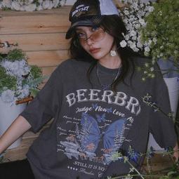 台灣現貨【 ????????????????????????????????????】美式復古 Oversize寬鬆 小羊印花 短T 短踢 圓領 落肩 寬鬆 歷史價格詳細信息