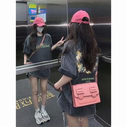 台灣現貨【 ????????????????????????????????????】美式復古 Oversize寬鬆 小羊印花 短T 短踢 圓領 落肩 寬鬆 歷史價格詳細信息