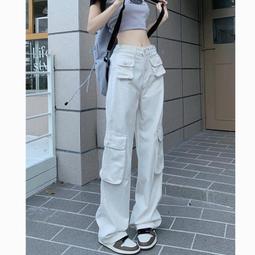 台灣現貨工裝褲女 寬鬆 高腰褲 直筒 顯瘦 百搭休閒褲子 運動中性褲 束腳哈倫褲子女 簡約時尚女裝  露天市集  全台最 歷史價格詳細信息