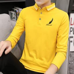 【現貨】長袖 上衣 Polo衫  衛衣 男冬季新款港風休閑潮牌ins拼色Polo衫 國潮上衣 男生 歷史價格詳細信息