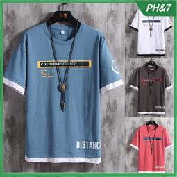 男士短袖T恤 夏季新款 現貨 撞色条纹上衣 男士短袖上衣 青少年圓領套頭上衣 寬鬆休閒 韓版潮流 休闲男上衣 短袖T恤-MINTS名仕男裝 歷史價格詳細信息