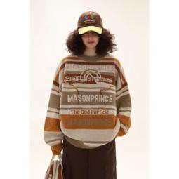 台灣現貨【M-2XL】毛衣 港風ins復古圓領毛衣 男生冬季韓版潮流慵懶風寬鬆加厚套頭針織衫 男女情侶裝 休閒百搭上衣 歷史價格詳細信息