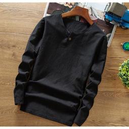 男士長袖體恤 打底衫 男士雙面絨T恤 男士衛衣 長袖領大碼打底衫 春秋新款 純色磨毛上衣-時尚男裝 歷史價格詳細信息