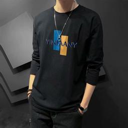 休閒打底T恤 秋冬季衣服男長袖圓領素色打底衫加厚內搭秋衣潮流男裝重磅緊身衣 休閒T恤 長袖大學T 素色T【滿299元發貨】 歷史價格詳細信息