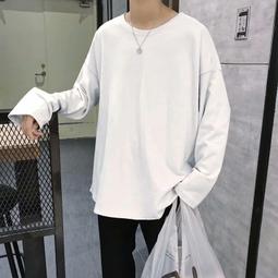 男春秋長袖T恤 寬鬆圓領套頭衛衣 男字母印花長袖T恤 正韓上衣 長袖上衣 男生衣著大學T 歷史價格詳細信息