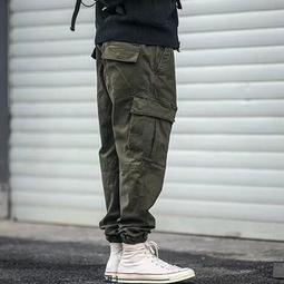 夏季新工裝多口袋長褲男士梭織面料休閑褲束腳褲男常大 歷史價格詳細信息