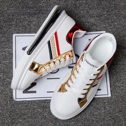 【現時下殺】休閒男運動鞋 秋季皮面男鞋子氣墊鞋防水耐磨休閑板鞋運動鞋白色潮鞋跑步鞋防滑 歷史價格詳細信息